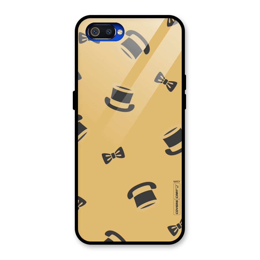 Hat and Bow Tie Glass Back Case for Realme C2