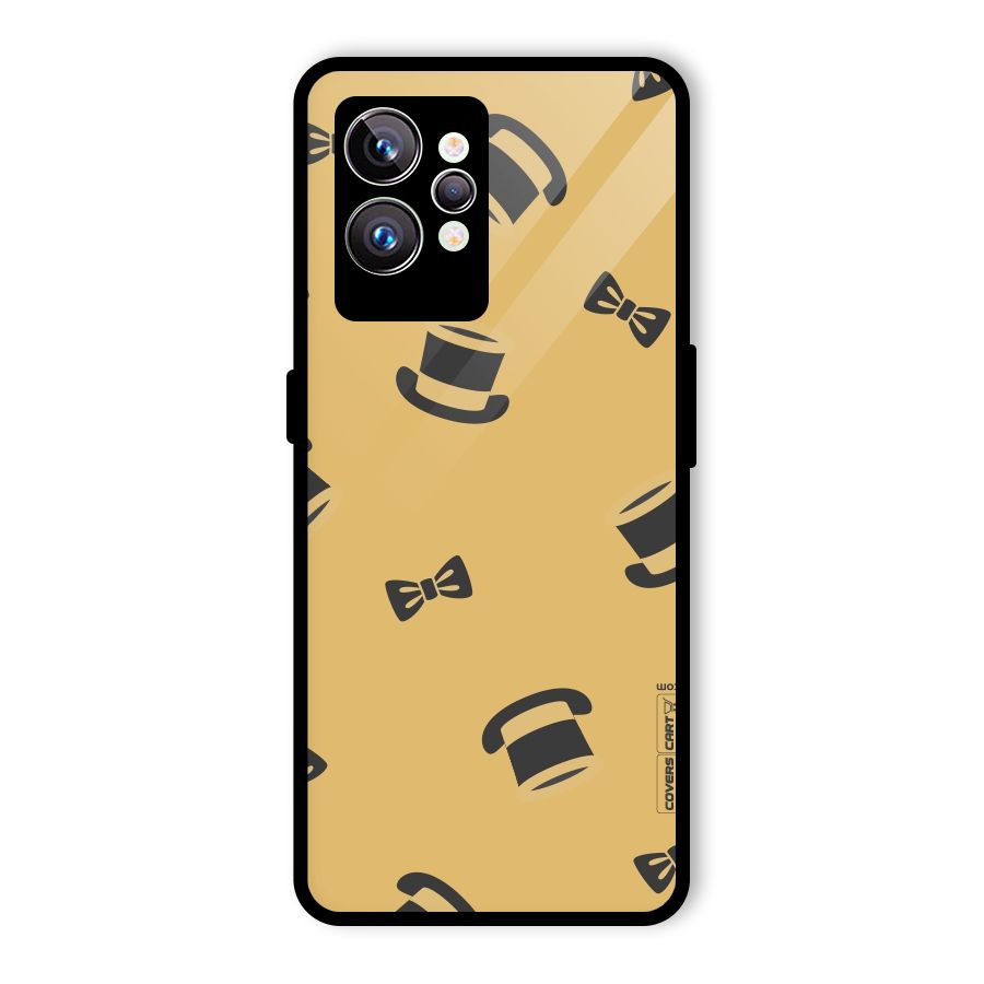 Hat and Bow Tie Glass Back Case for Realme GT2 Pro