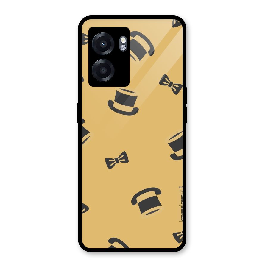 Hat and Bow Tie Glass Back Case for Realme Narzo 50 5G