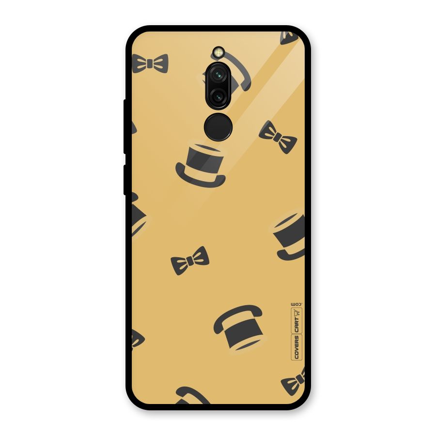 Hat and Bow Tie Glass Back Case for Redmi 8