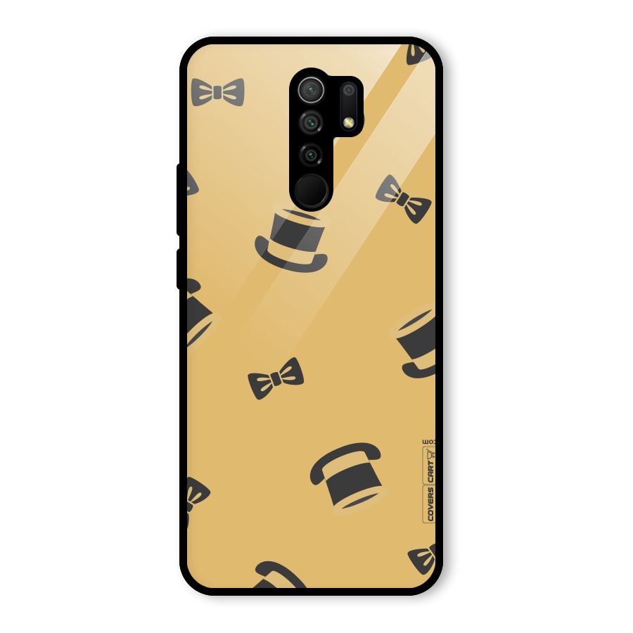 Hat and Bow Tie Glass Back Case for Redmi 9 Prime