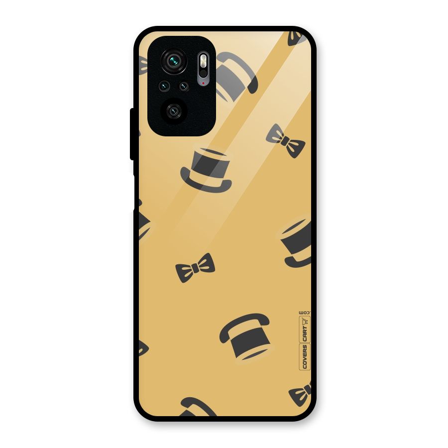 Hat and Bow Tie Glass Back Case for Redmi Note 10S