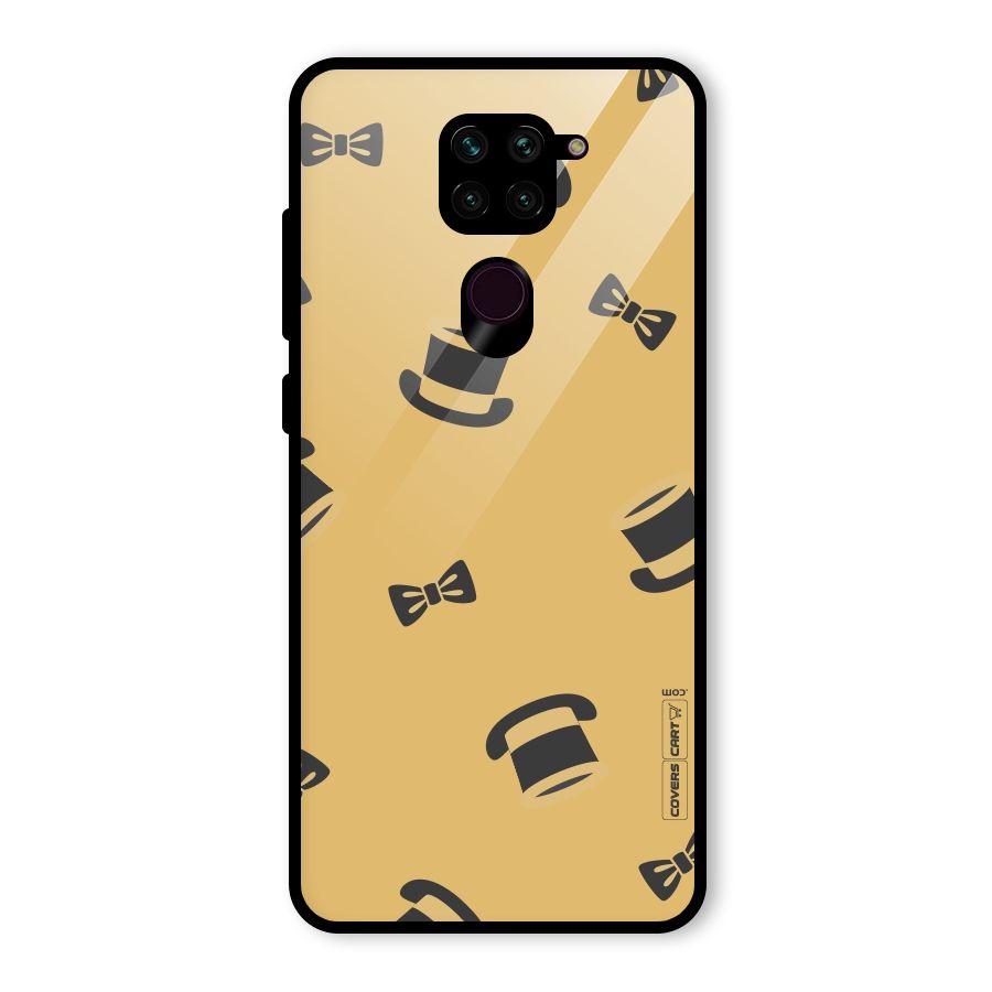 Hat and Bow Tie Glass Back Case for Redmi Note 9