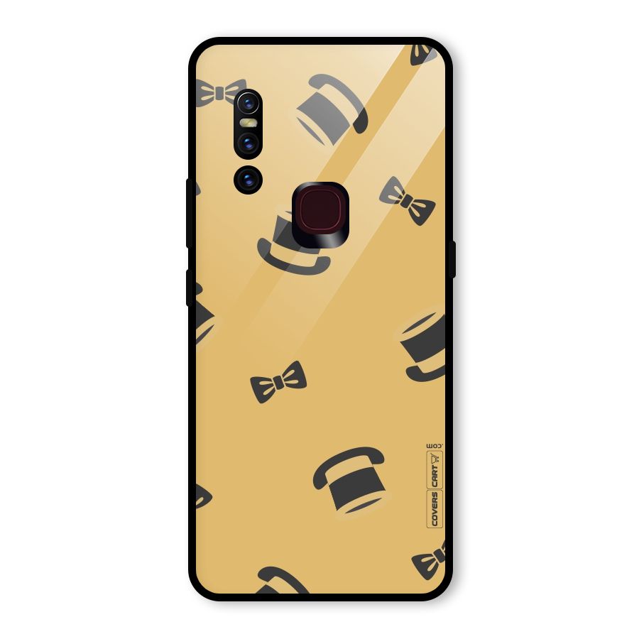 Hat and Bow Tie Glass Back Case for Vivo V15