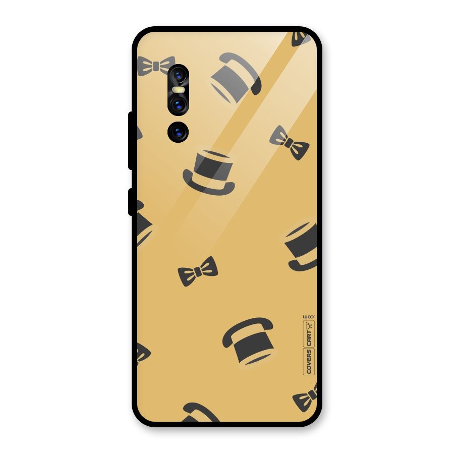 Hat and Bow Tie Glass Back Case for Vivo V15 Pro