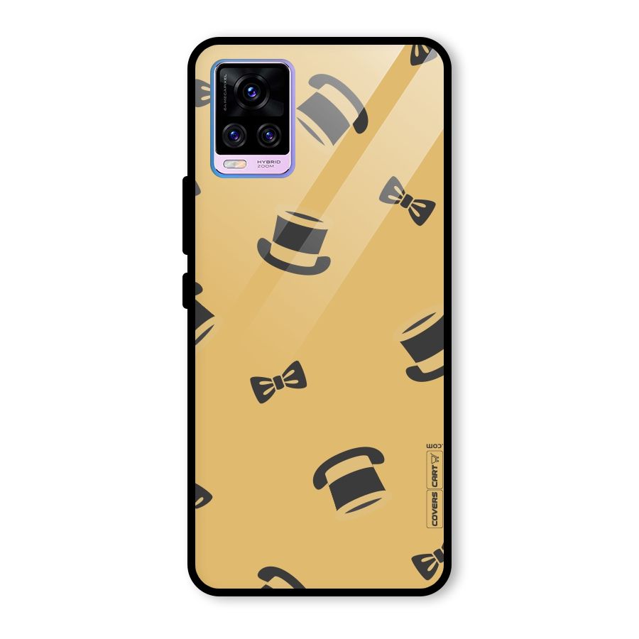 Hat and Bow Tie Glass Back Case for Vivo V20 Pro
