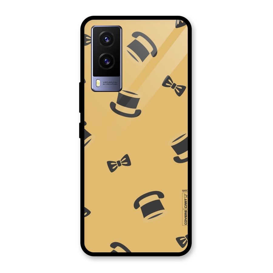 Hat and Bow Tie Glass Back Case for Vivo V21e 5G