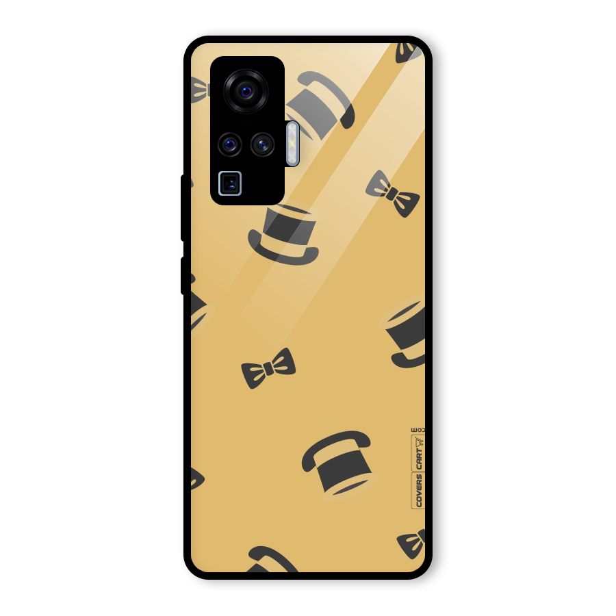 Hat and Bow Tie Glass Back Case for Vivo X50 Pro