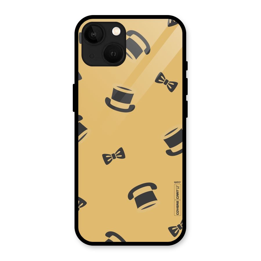 Hat and Bow Tie Glass Back Case for iPhone 13