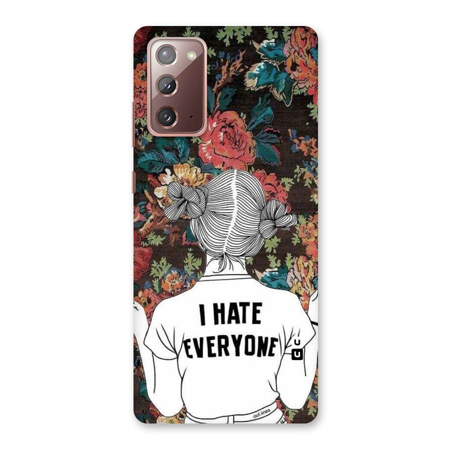 Hate Everyone Back Case for Galaxy Note 20