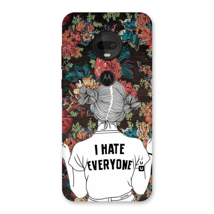 Hate Everyone Back Case for Moto G7