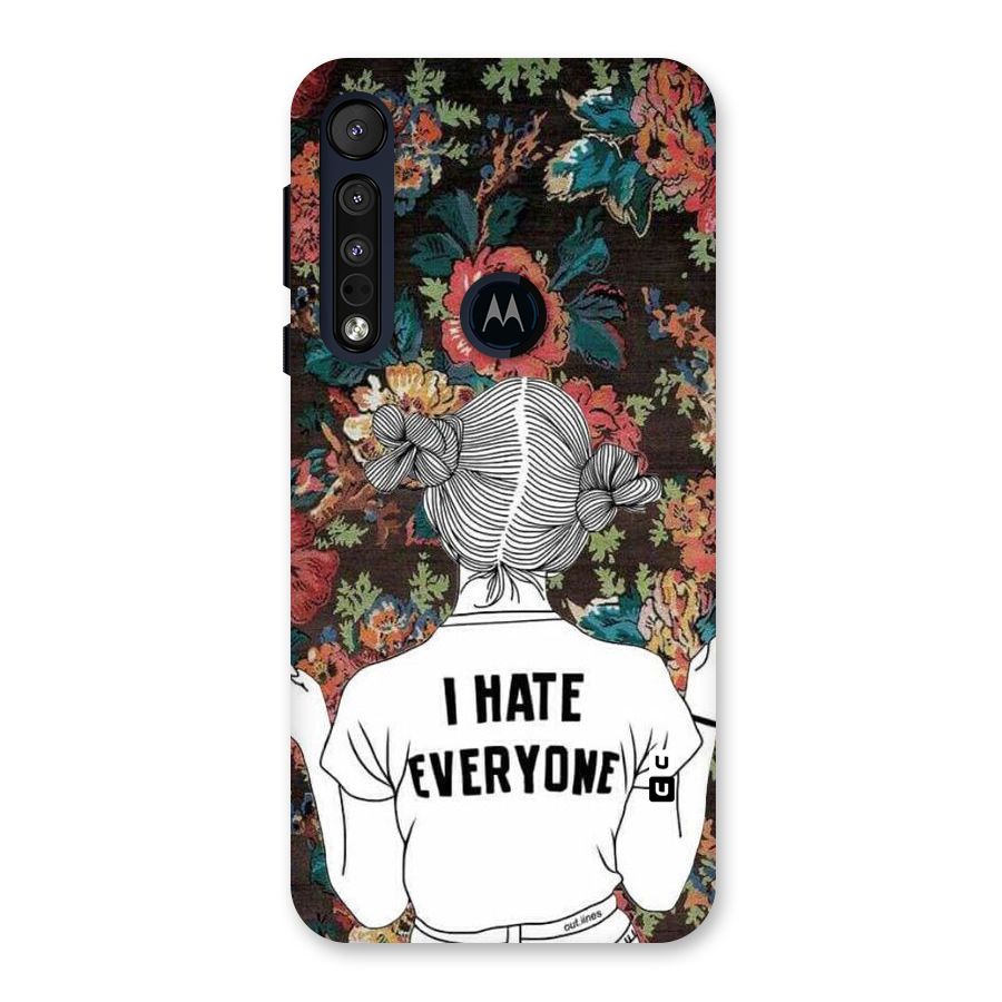 Hate Everyone Back Case for Motorola One Macro