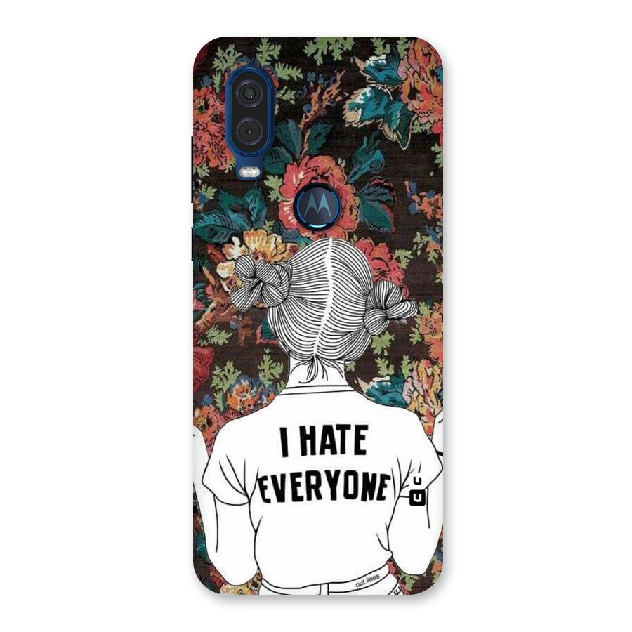 Hate Everyone Back Case for Motorola One Vision