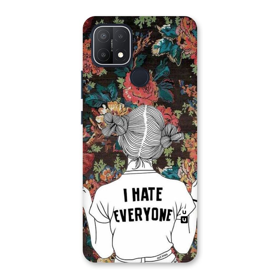 Hate Everyone Back Case for Oppo A15s