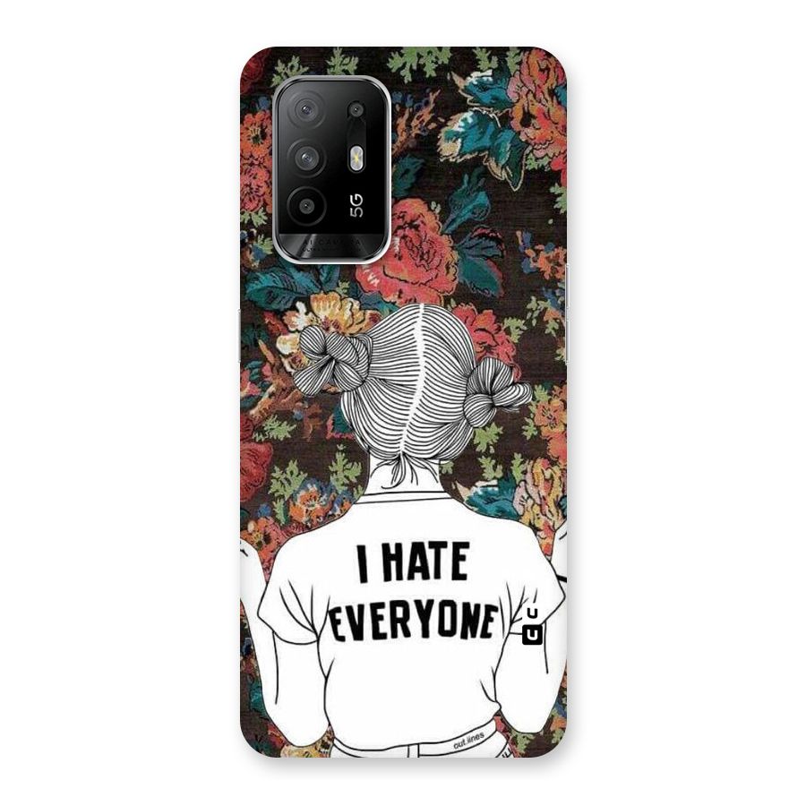 Hate Everyone Back Case for Oppo F19 Pro Plus 5G