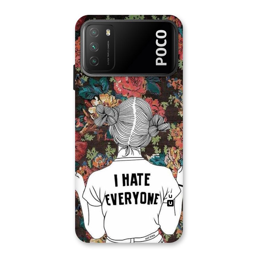 Hate Everyone Back Case for Poco M3