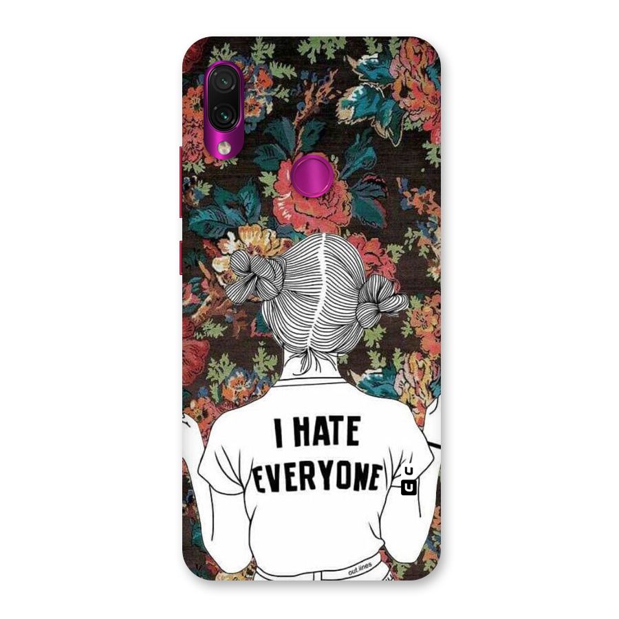 Hate Everyone Back Case for Redmi Note 7 Pro
