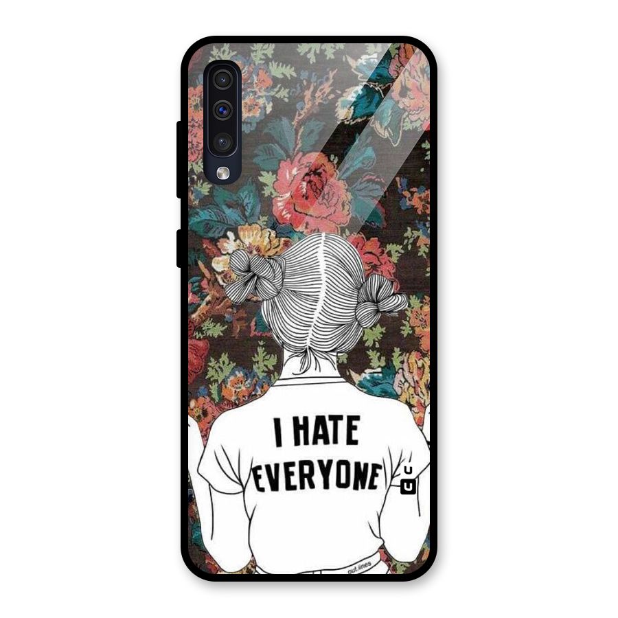 Hate Everyone Glass Back Case for Galaxy A30s