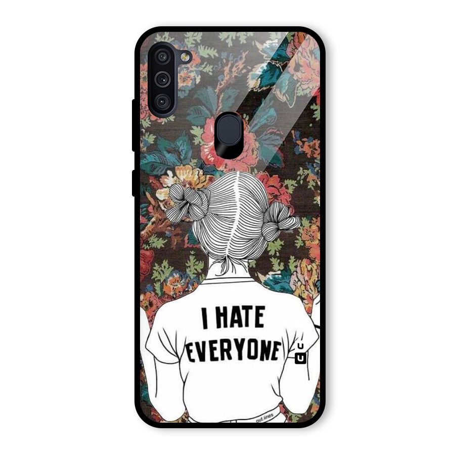 Hate Everyone Glass Back Case for Galaxy M11