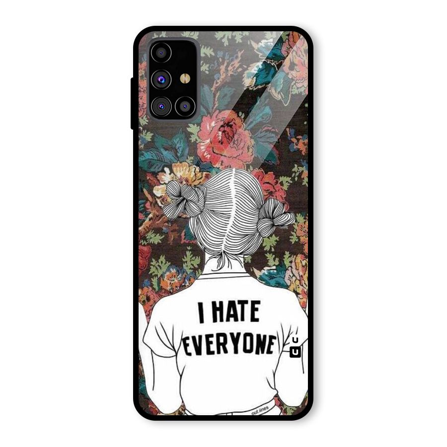 Hate Everyone Glass Back Case for Galaxy M31s