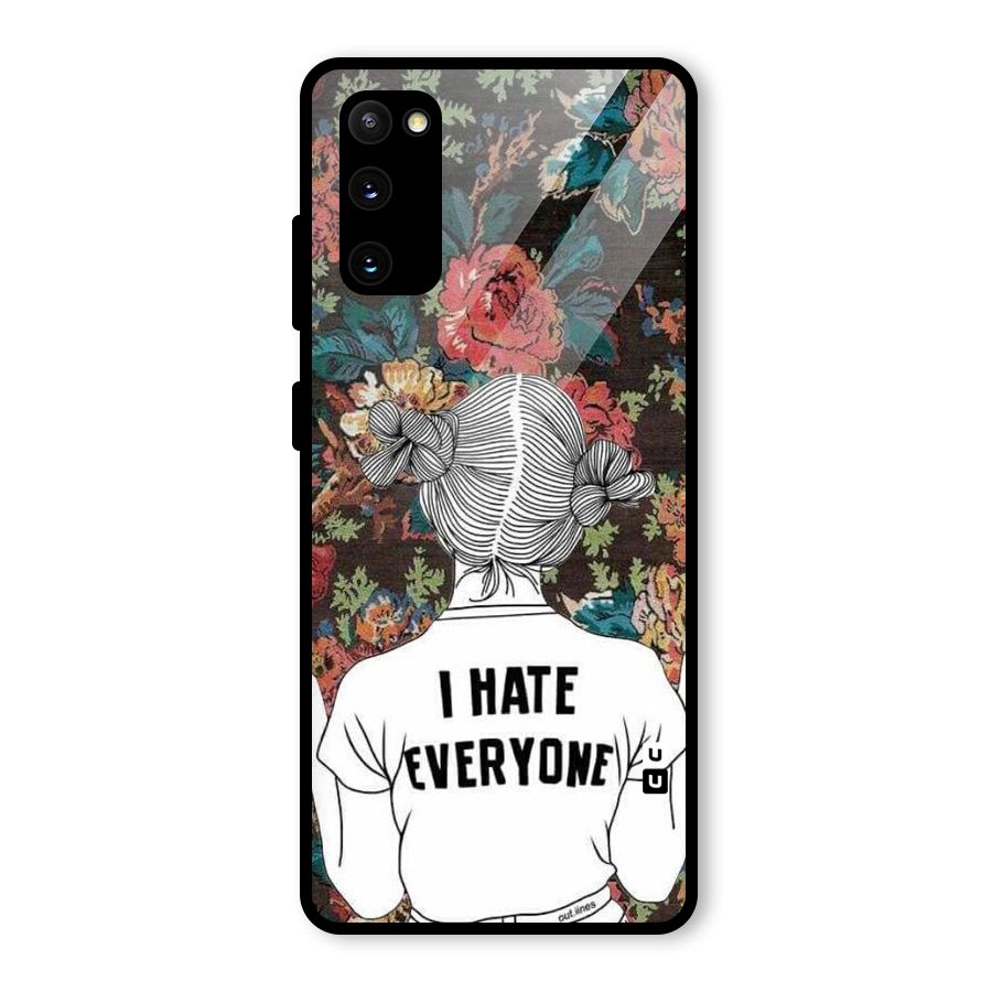 Hate Everyone Glass Back Case for Galaxy S20 FE 5G