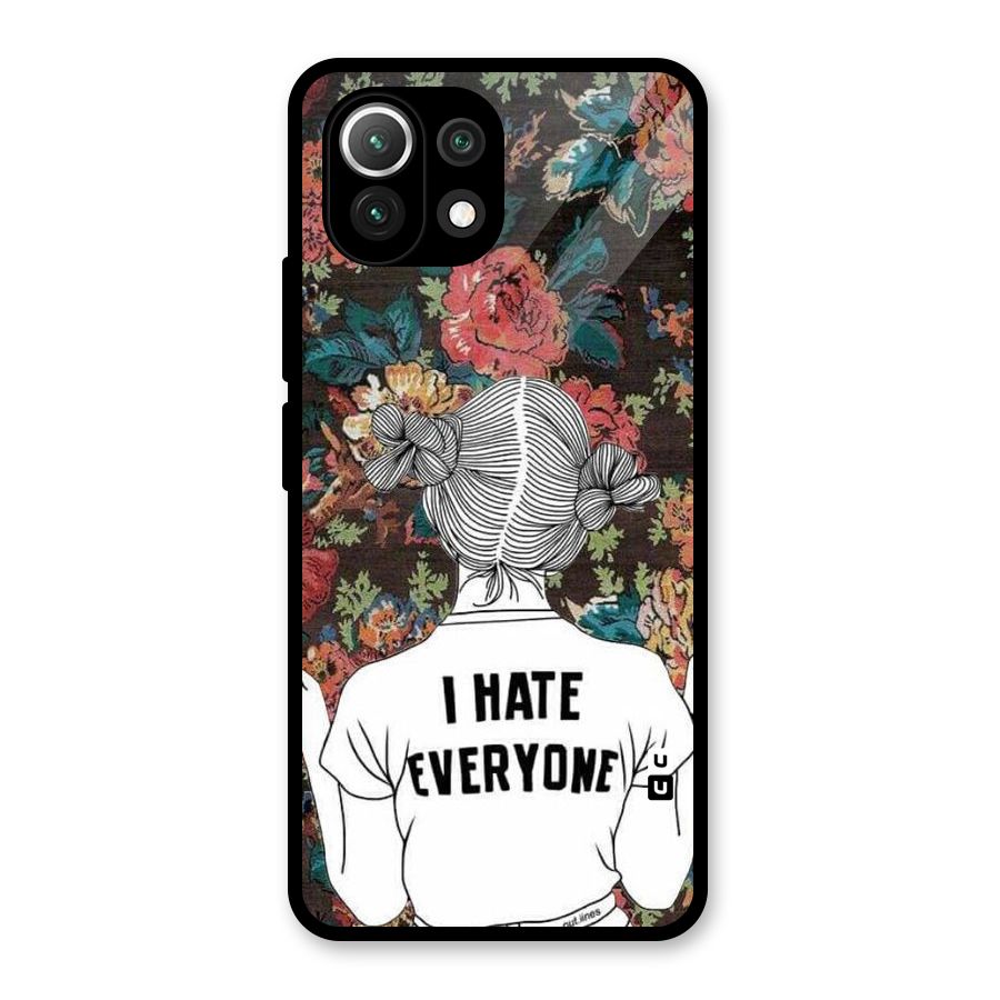 Hate Everyone Glass Back Case for Mi 11 Lite NE 5G