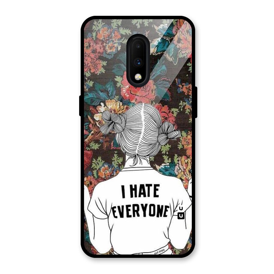 Hate Everyone Glass Back Case for OnePlus 7