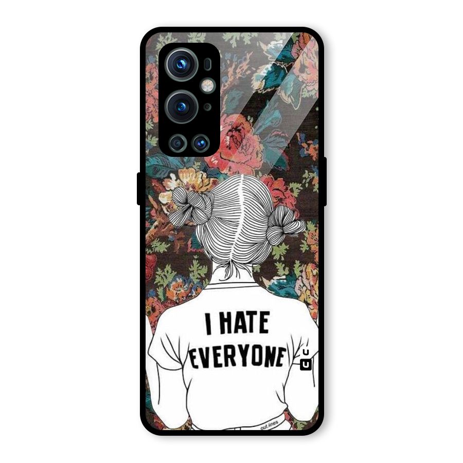 Hate Everyone Glass Back Case for OnePlus 9 Pro