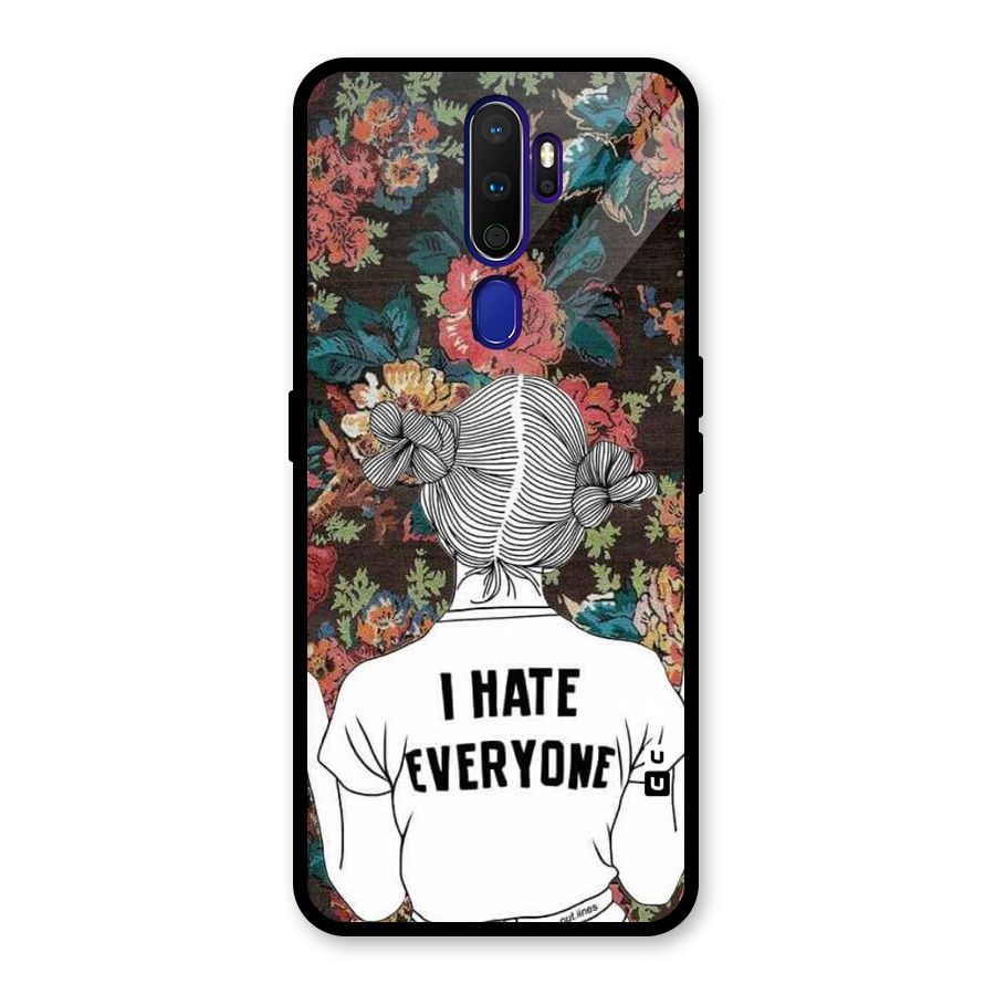 Hate Everyone Glass Back Case for Oppo A9 (2020)