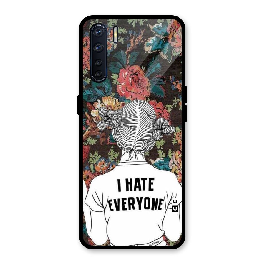 Hate Everyone Glass Back Case for Oppo F15