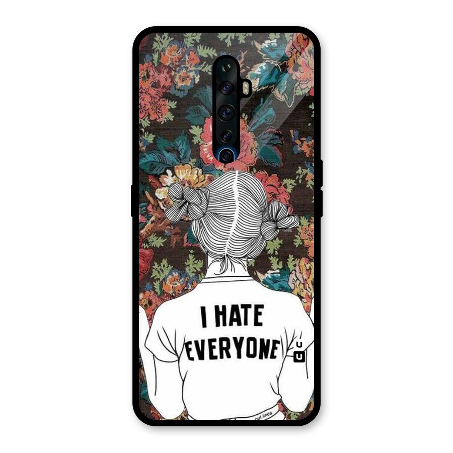 Hate Everyone Glass Back Case for Oppo Reno2 F