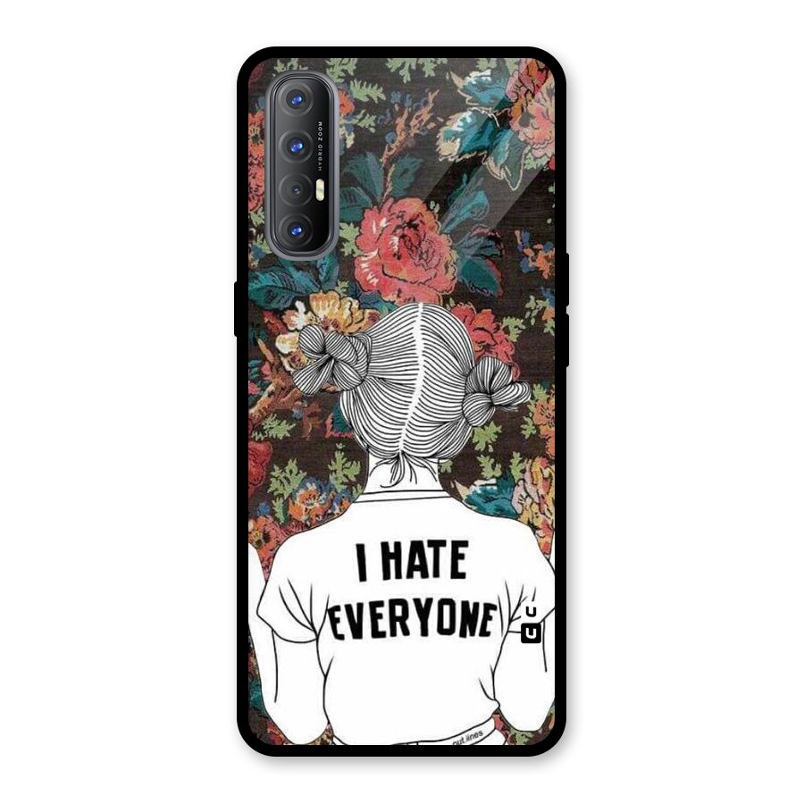Hate Everyone Glass Back Case for Oppo Reno3 Pro