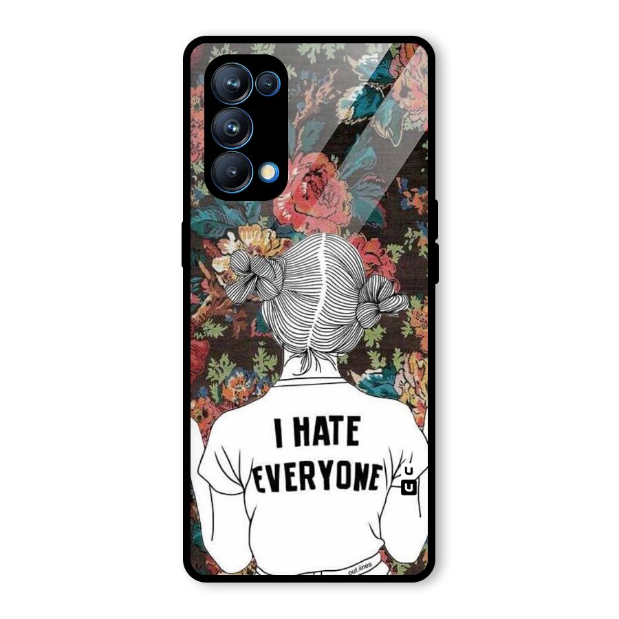 Hate Everyone Glass Back Case for Oppo Reno5 Pro 5G