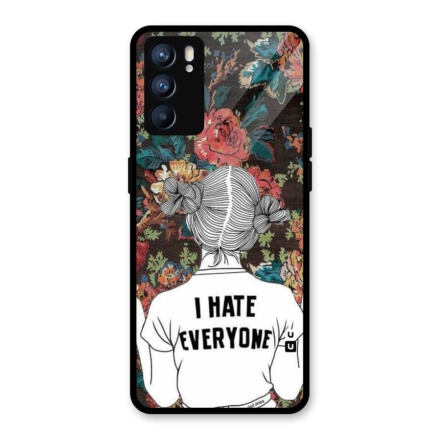 Hate Everyone Glass Back Case for Oppo Reno6 5G