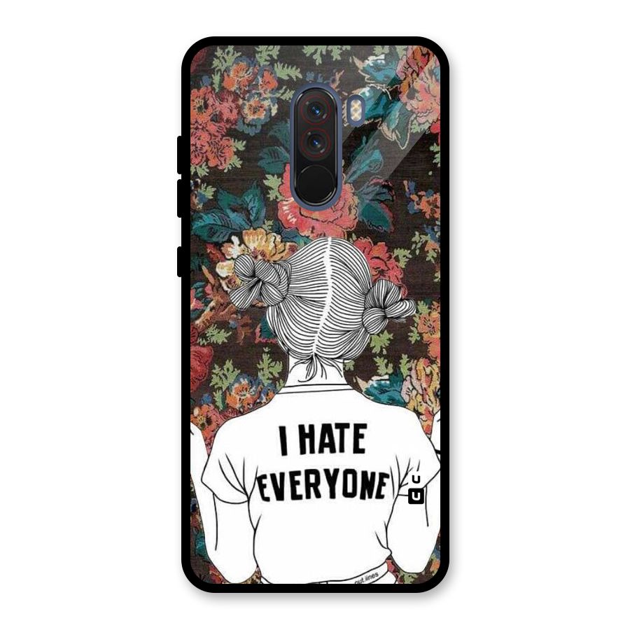 Hate Everyone Glass Back Case for Poco F1