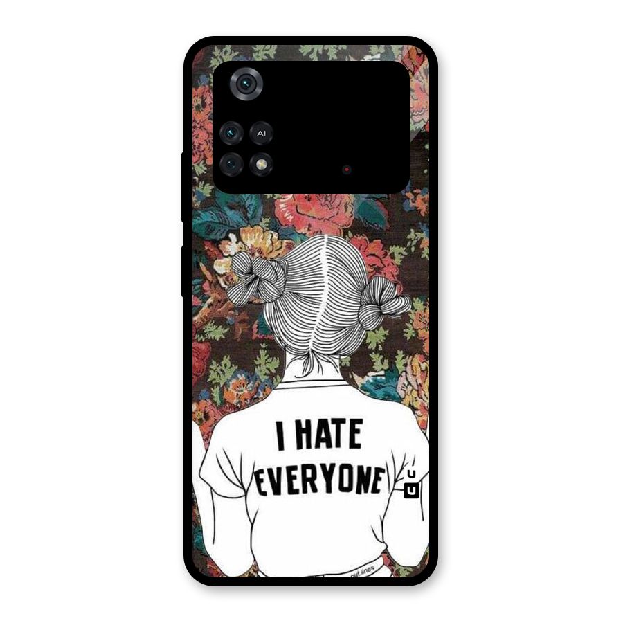 Hate Everyone Glass Back Case for Poco M4 Pro 4G