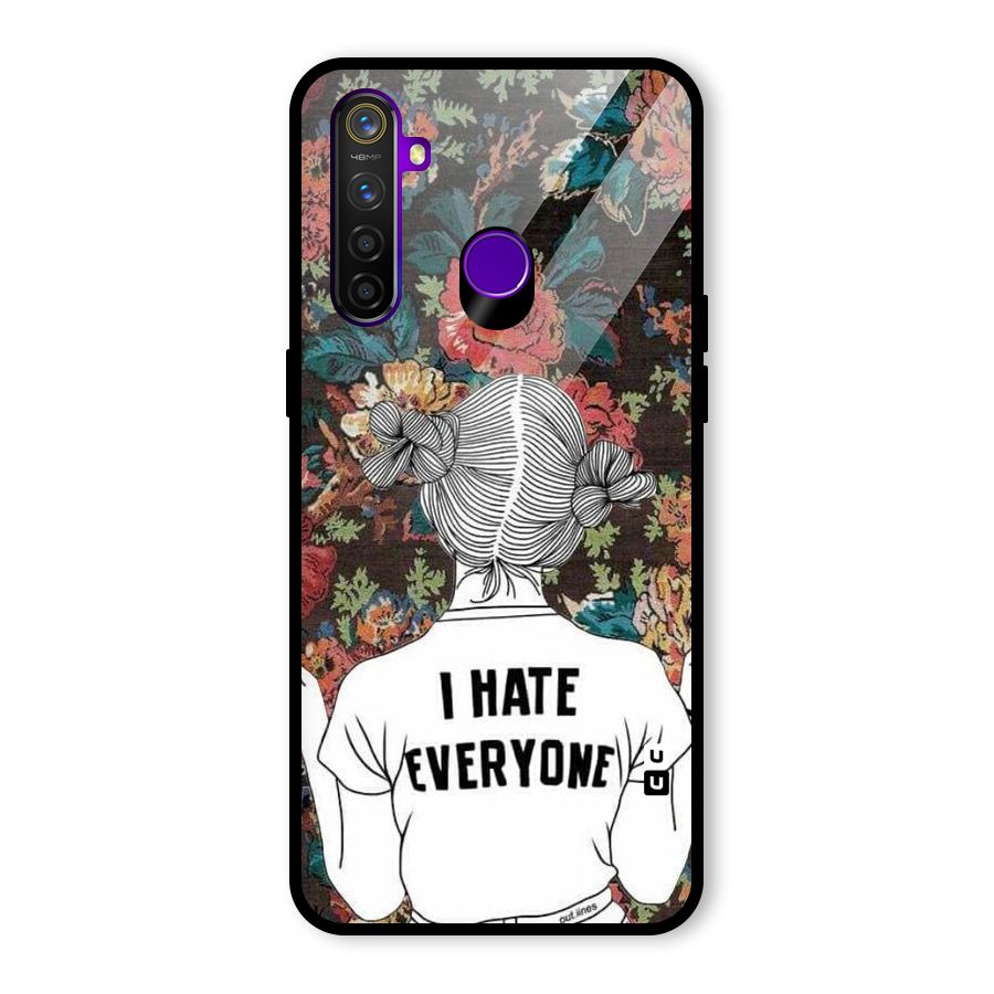 Hate Everyone Glass Back Case for Realme 5 Pro