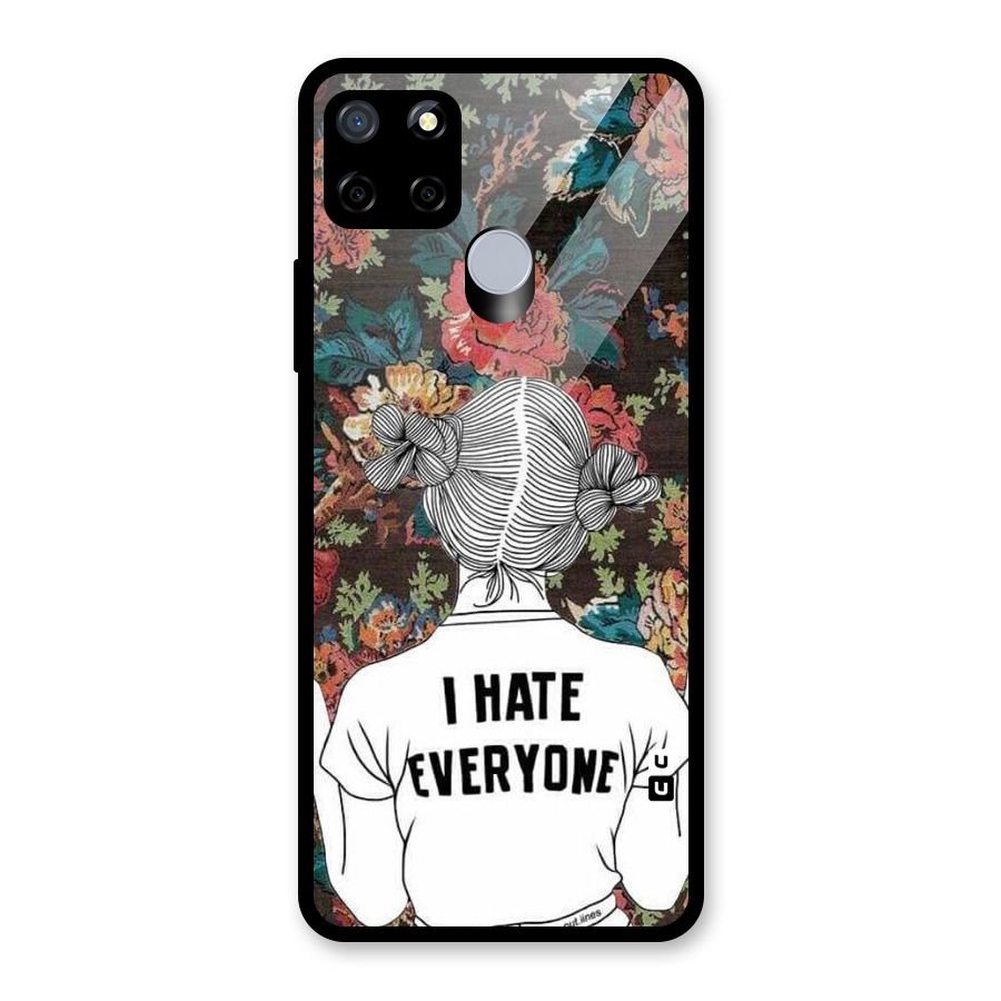 Hate Everyone Glass Back Case for Realme Narzo 30A