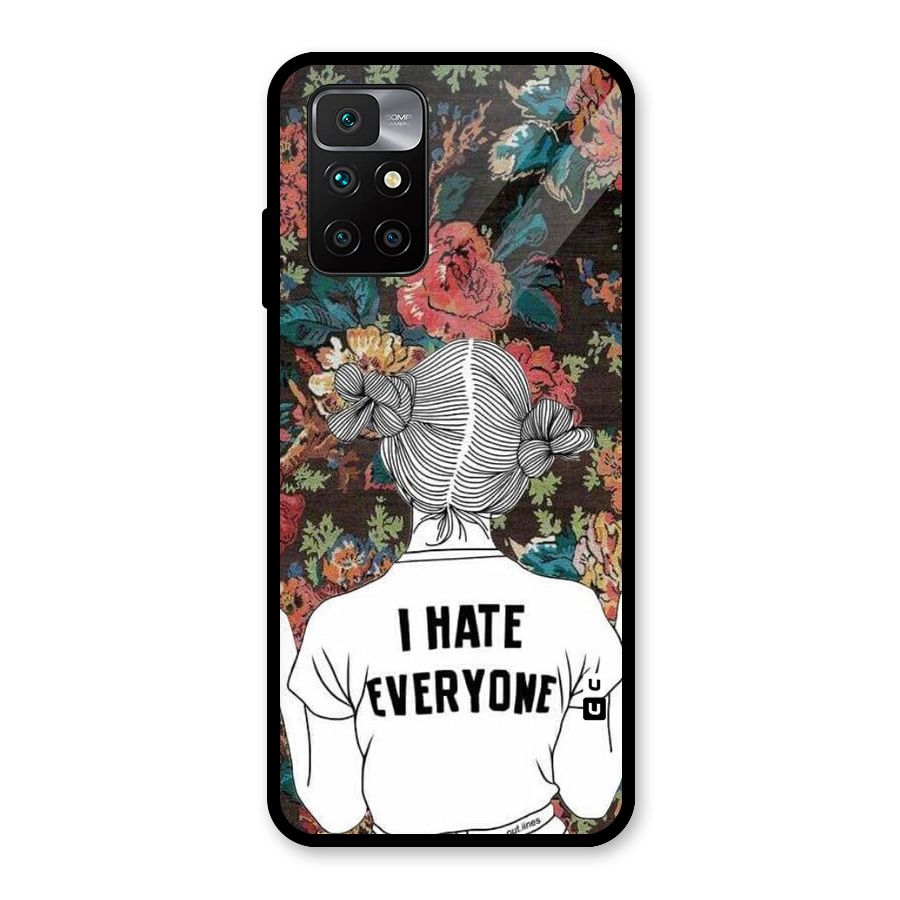 Hate Everyone Glass Back Case for Redmi 10 Prime