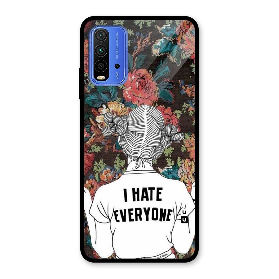 Hate Everyone Glass Back Case for Redmi 9 Power
