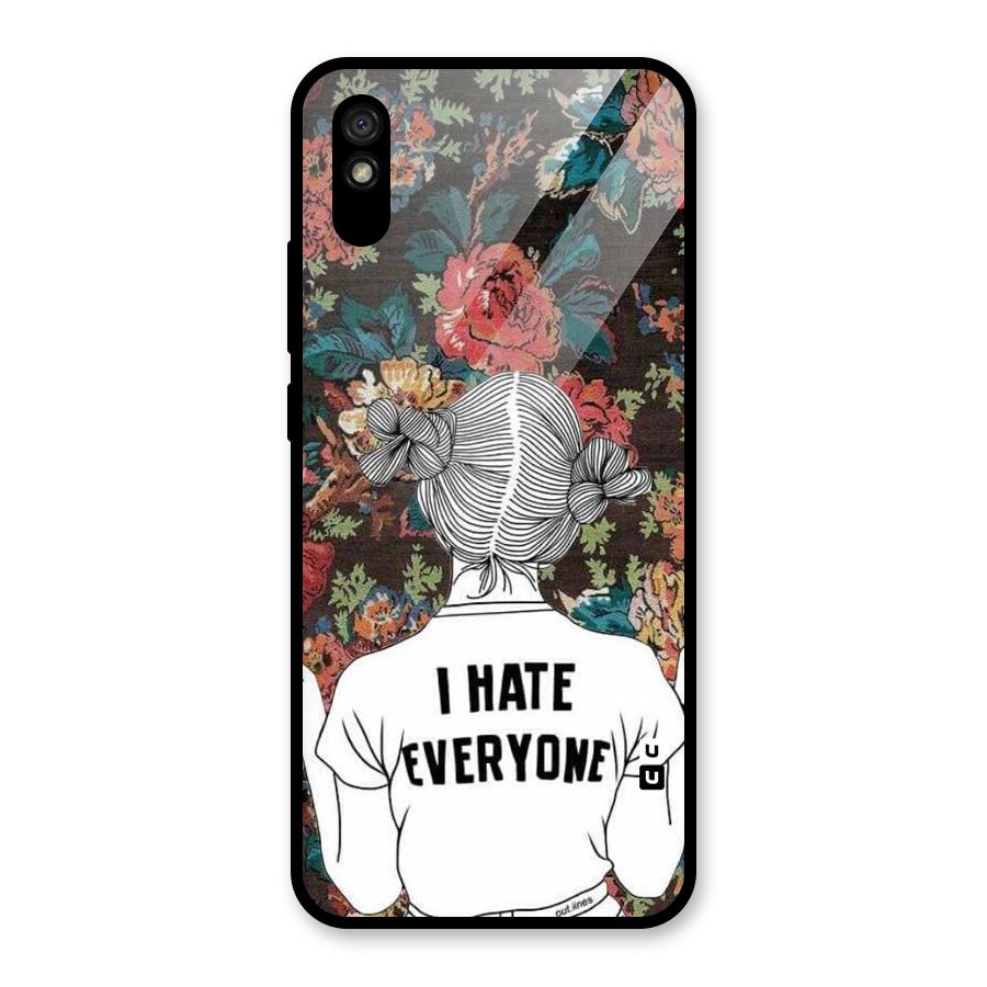 Hate Everyone Glass Back Case for Redmi 9i
