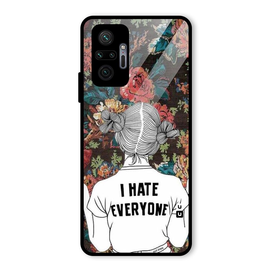 Hate Everyone Glass Back Case for Redmi Note 10 Pro