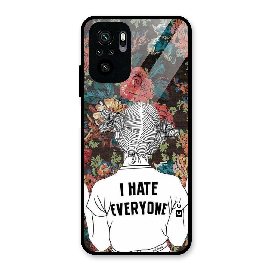 Hate Everyone Glass Back Case for Redmi Note 11 SE