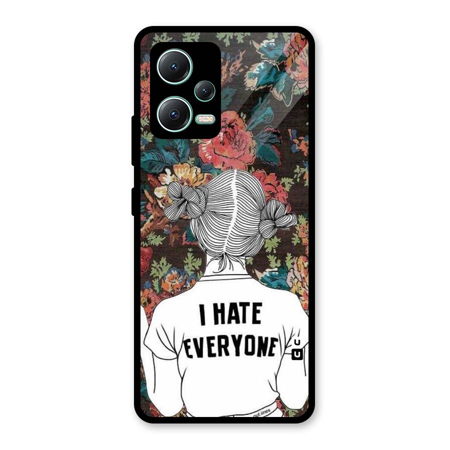 Hate Everyone Glass Back Case for Redmi Note 12 5G