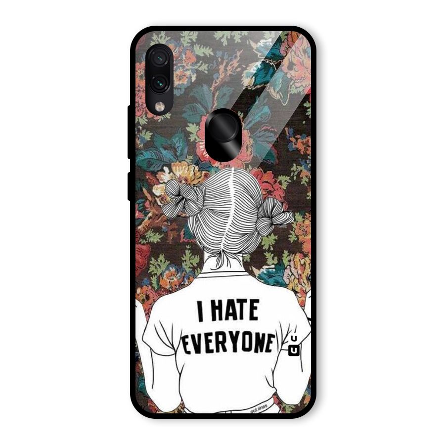 Hate Everyone Glass Back Case for Redmi Note 7 Pro