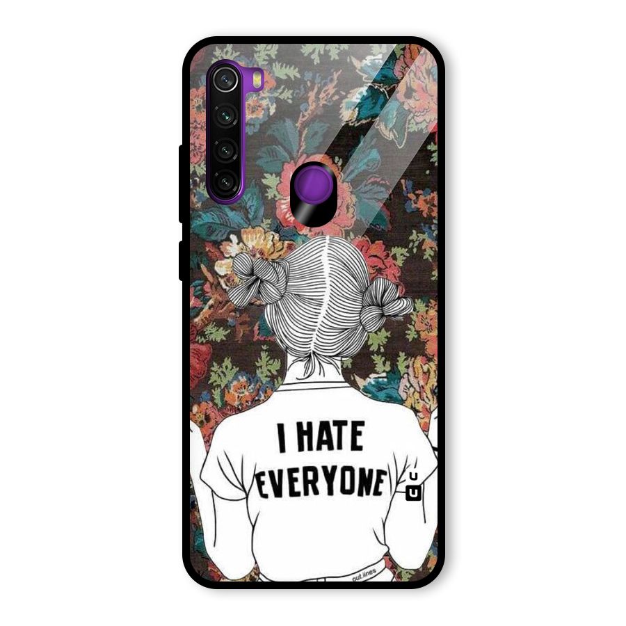 Hate Everyone Glass Back Case for Redmi Note 8