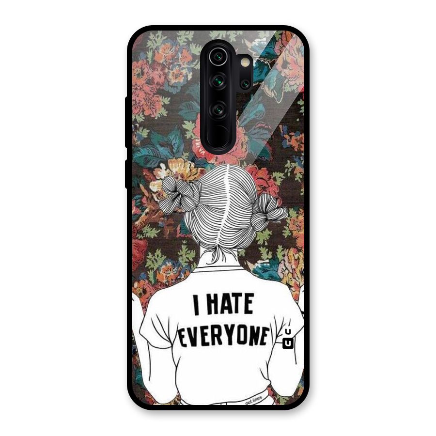 Hate Everyone Glass Back Case for Redmi Note 8 Pro