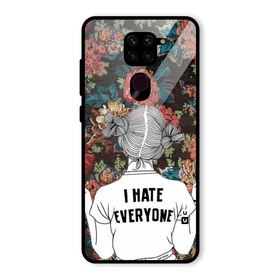 Hate Everyone Glass Back Case for Redmi Note 9