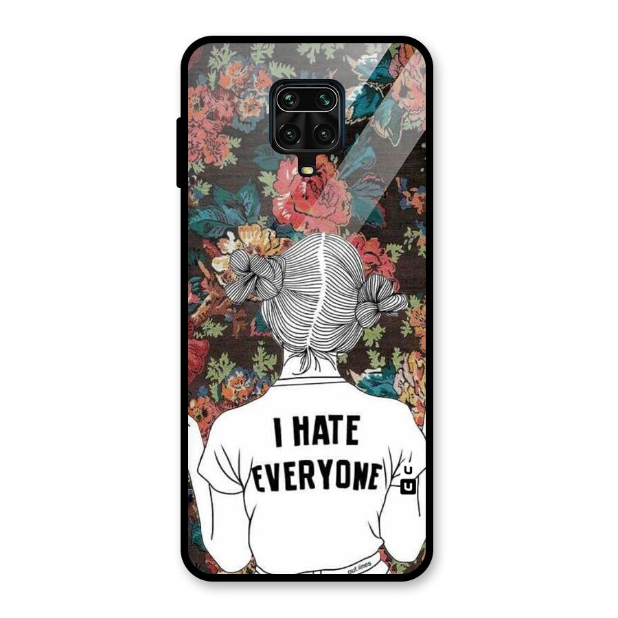 Hate Everyone Glass Back Case for Redmi Note 9 Pro