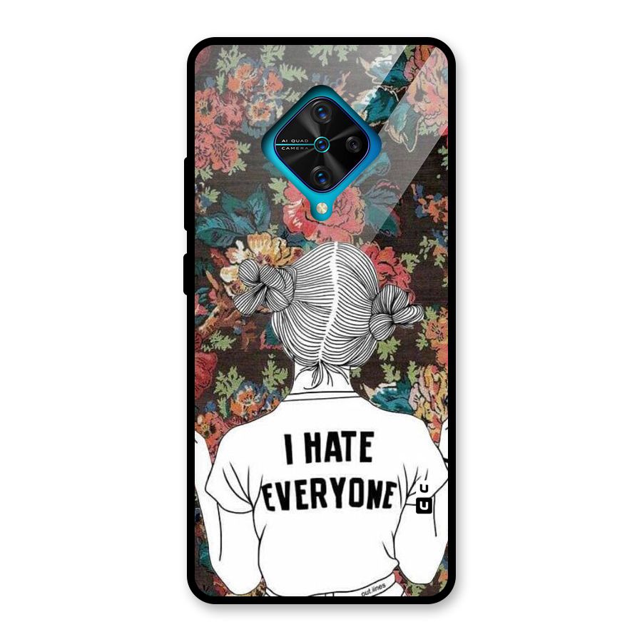Hate Everyone Glass Back Case for Vivo S1 Pro